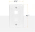 2-Port QP2-WH-01, RJ45 Newhouse Hardware Keystone Jack Wall Plate White Ethernet Outlet Cover Wall Plate for Coaxial