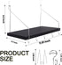 KjsEphitelian 1-Pack Hooks12x6.0in Cubicle Shelf For Fabric Walls With Black Wooden Cubicle Shelf Hanging Organizer