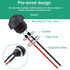 Twidec 6Pcs Momentary Push Button Switch - 12mm On Off Mini Round Waterproof Black with Pre-soldered Wires