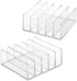 Hipiwe 2-Pack Acrylic File Organizer, 5 Slots Letter Sorter for Sorting Mail & Documents on Desktop