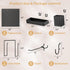 FZK 25pcs 12in*12in, 4 Peg Board, PegBoard Wall Organizer, Includes Black Pegboard and Accessories, Plastic PegBoard
