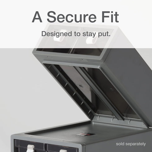Pendaflex Stackable Drawer, Durable Plastic with Silicon Handles, Tinted Drawers, Medium, Gray, 9" x 7" x 3.5"