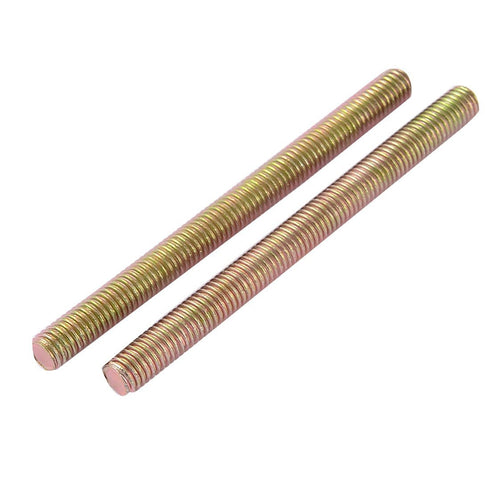 uxcell 1.25mm Pitch M8 x 100mm Male Threaded Rod Bar, Bronze Tone - 4 Pcs