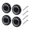 5" Shopping Cart Wheel Replacement Kit, Polyurethane Casters Set of 4, 3/8"