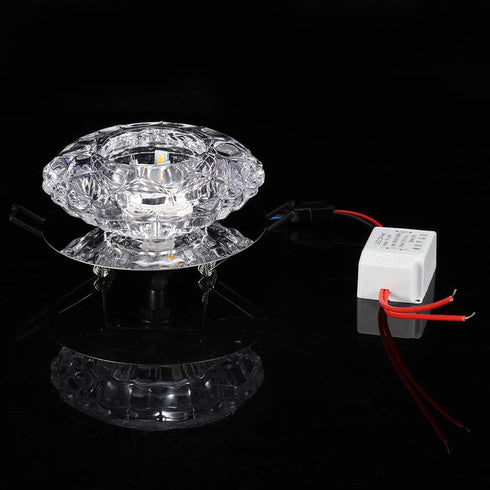 Haofy Ceiling Crystal Light Fixture, LED Recessed Lamp, Modern Chandelier Home Lighting Fixtures for Bathroom, Living