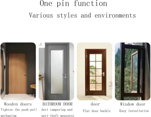 VIPERMARK 1 304 5-Inch 8 Pc Stainless Steel Sliding Door Lock | Security Latch with Screws