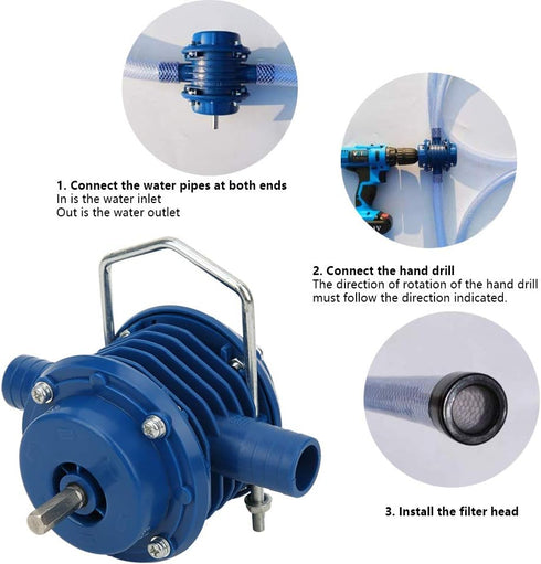 Electric Drill Powered Water Pump for Water Transfer
