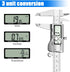 Digital Caliper Measuring Tool - Stainless Steel Vernier Caliper with Large LCD Screen, 6 Inch for DIY/Household