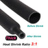 3/4 inch Waterproof Heat Shrink Tubing Kit, Large Marine Dual Wall Adhesive, 4ft, Black
