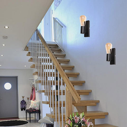 Mengjay E26 Bulb) Vintage Wall Lamp, Industrial Retro Metal Design Wall Spot, Interior Lighting for Living Room Bedroom