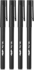 Mr. Pen- Black Fineliner Pens, 4 Pack, 0.5mm Fine Point, Marker Pen for Transparent Sticky Notes and Drawing