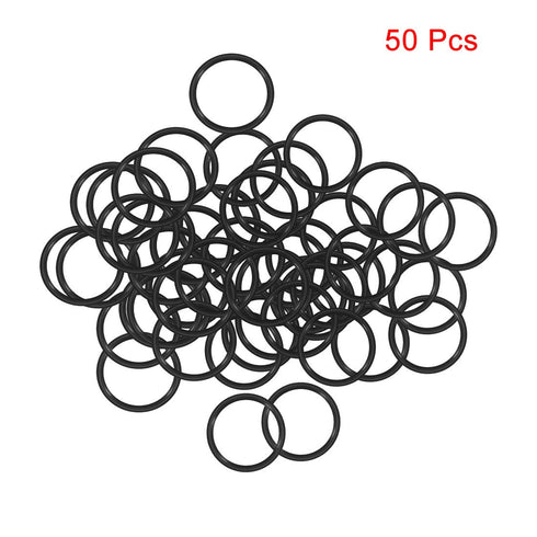 uxcell Nitrile Rubber O-Rings 8mm OD 6mm ID 1mm Width, Metric Sealing Gasket for Automotive Machine Plumbing, Pack of 50