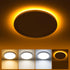 1800LM 3000K/4000K/5000K Dimmable 8.7inch Matane LED Flush Mount Ceiling Light Fixture with Night Light, Selectable