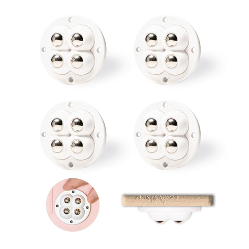 Self Adhesive Wheels, 4pcs Mini Swivel Adhesive Caster Wheels for Small Appliances, Furniture Bins