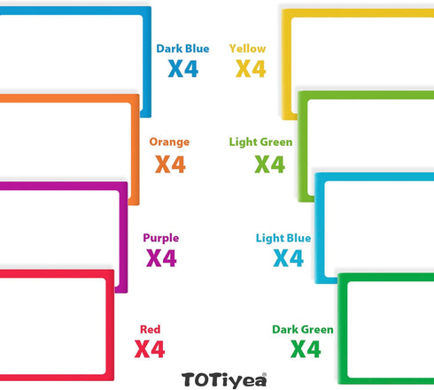 TOTiyea 32 Pack Magnetic Dry Erase Labels - Name Magnets for Whiteboards, 3 x 5 Inches, Back to School
