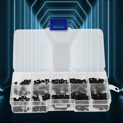 Carbon Steel Flat Head Machine Screw Bolt Assortment Sets, Fasteners with Box Optional for Electronics Industry