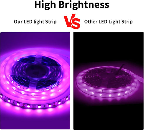 16.4ft 12V 300 iNextStation Pink LED Strip Lights, LED Light for Bedroom with LED Cuttable Tape Light for Kitchen