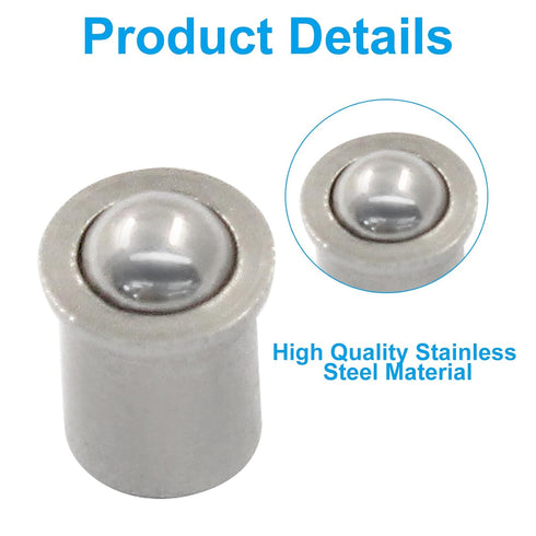 LifCratms 24Pcs Closet Plunger(3x4mm) Spring Plunger,Stainless Steel Ball Plunger, Ball Catch Latch Catcher for Door