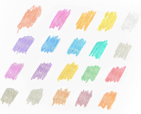 KINGART 400-20 Metallic Rollerball Gel Pens, Set of 20 Shiny Colors with Soft-Grip Comfort for All Ages