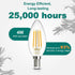 E12 Bulb 60 2700K, 4W E12 Bulb Dimmable, 550lm, Pack 6 DiCUNO Candelabra Watt Equivalent, Warm White LED Type B LED
