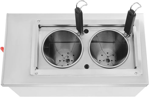 Dodoam 2 Commercial 2500W 122-230F, 110V Electric Noodles Pasta Boiler, Holes Pasta Cooker, Hot Pot & Soup Cooker