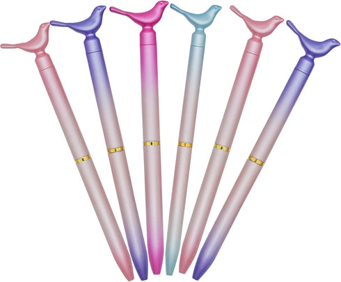 Maydahui 24 PCS Colourful Bird Ballpoint Pens, Retractable Pigeon Pen, Fresh Style Black Ink for School Office Home