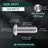 1/4-20 x 1 Button Head Socket Cap Bolts Screws, 304 Stainless Steel 18-8, Pack of 25, Allen Hex Drive