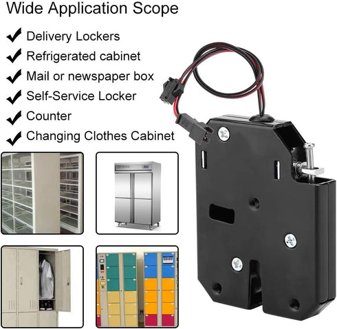 Sonew DC 12V Cabinet Drawer Electric Control Drawer Switch Lock with Detecting Switch