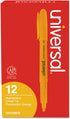 Universal Pocket Highlighters, Fluorescent Orange Ink, Chisel Tip, Orange Barrel, Dozen