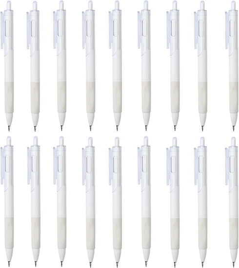 YIKANGHENG 18 Pcs Fine Point Pressing Pens, 0.5mm Black Ink White Gel Pens for Office, Study, Gift and Home Supplies