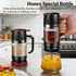 EAOEIHD 2026 12Oz Upgrade Honey Dispenser No Drip with Base, Multipurpose Honey Glass Bottle, Glass Honeys and Syrup