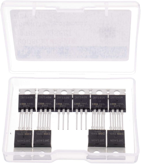 BOJACK IRF540 MOSFET Transistors - IRF540N 33A 100V N-Channel Power MOSFET TO-220AB (Pack of 10)