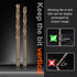 COMOWARE Cobalt Drill Bit Set - 21Pcs M35 High Speed Steel Twist Jobber Length for Hardened Metal, Stainless Steel,