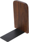 Angoily Bookend for Desk Organization Decorative Book Holder for Office Home Walnut