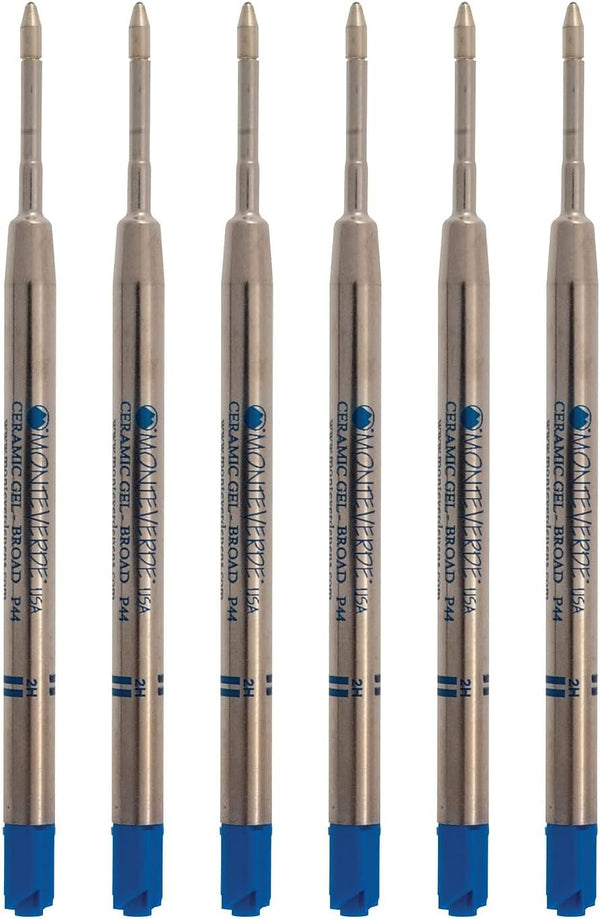 Capless Ceramic Gel Refill to Fit Parker Ballpoint Pens, Broad Blue/Black (P443BB)