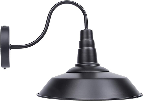 Lightess Black Wall Sconces Lighting Gooseneck Industrial Barn Lights Vintage Farmhouse Wall