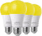 EDISHINE Dusk to Dawn Bug Light Bulbs Outdoor, 2000K Amber Glow, Automatic On/Off, 600LM, 9W (60W Equivalent), E26