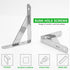 Augiimor 4PCS 4 3 Inch 2mm Stainless Steel Shelf Bracket, x Solid Heavy Duty Shelf Bracket, Corner Brace L Brackets