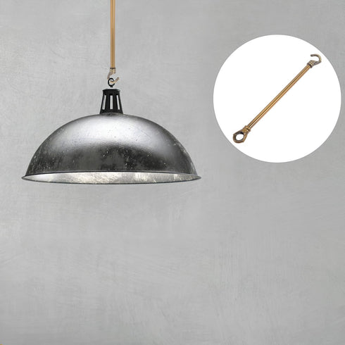9.44 Inch Chandelier Load-Bearing Rod with Hooks Ceiling Light Support Tube Replacement Downrod for Hanging Light