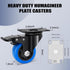 Casters Wheel 3 Inch Set of 4, 1200 Lbs Heavy Duty Dual Locking Industrial Swivel Casters