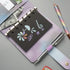 Purple PU Leather Budget Binder Cover, A7 6-Ring Money Organizer, Refillable Loose Leaf Receipt Notebook with Pockets