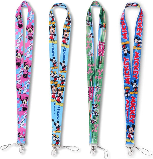 Ergonflow 4 Pack Cartoon Neck Lanyard Necklace Phone Straps, ID Badge Holder Bags Accessories with Lobster Clasps