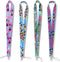 Ergonflow 4 Pack Cartoon Neck Lanyard Necklace Phone Straps, ID Badge Holder Bags Accessories with Lobster Clasps