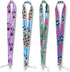 Ergonflow 4 Pack Cartoon Neck Lanyard Necklace Phone Straps, ID Badge Holder Bags Accessories with Lobster Clasps