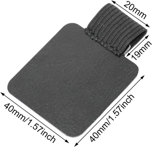 yueton 5pcs Self-Adhesive Leather Pen Holder with Elastic Loop for Notebooks