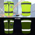 TCCFCCT High Visibility Vest 9 Pockets Hi Vis Reflective Safety Vest for Men Women, Construction Vest with Reflective Strips, Meets ANSI/ISEA Standards, (Yellow, Small)