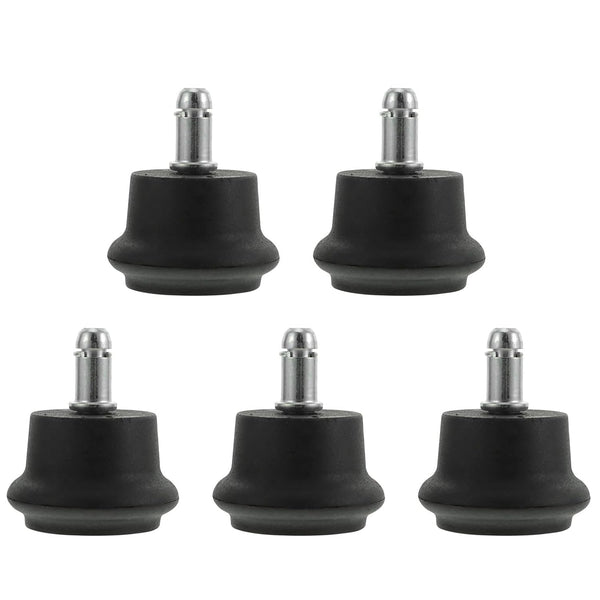 5pcs Office Chair Wheels Swivel Caster Rollers Circlip Stem Insert for Furniture