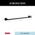 Delta MYN18-MB Mylan 18-in Wall Mount Towel Bar with 6-in Extender, Bath Hardware Accessory