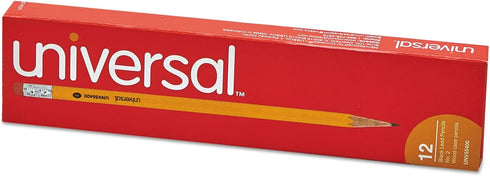 Universal UNV55400 HB #2 Woodcase Pencil - Yellow Barrel/Black Lead (1-Dozen)