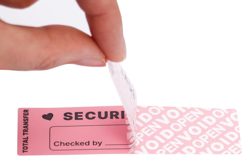100 1 3.26 Inch 100% Pcs x Tamper Evident Warranty Void Security Stickers, Total Transfer Labels with Serial Numbers